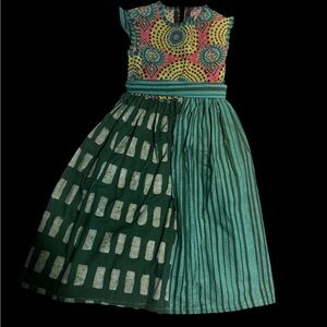 👗 Adorable Bohemian Mixed Print Dress made of Batik Fabric. Mommy & Me